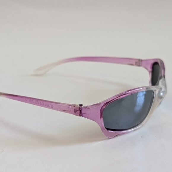 NWT Vintage 90's Kids Acetate Sporty Sunglasses (2 Tone Crystal Pink) - Picture 2 of 5